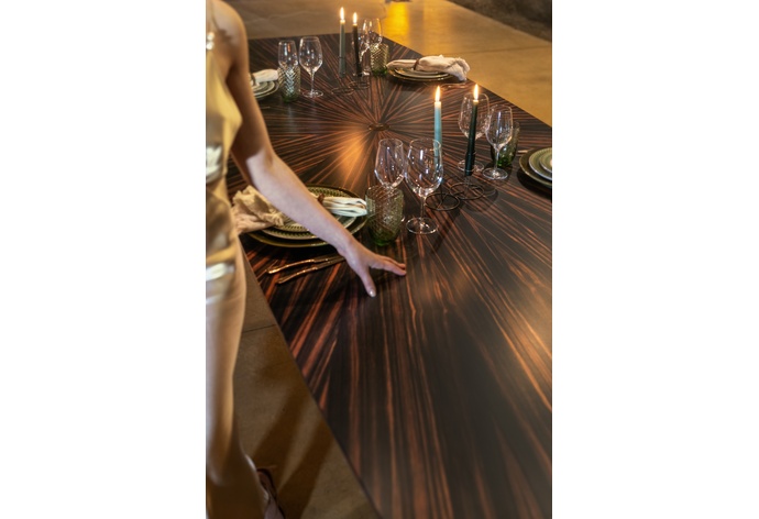 Giulia Boat Shape Fixed Top Dining Table