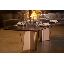 Giulia Boat Shape Fixed Top Dining Table