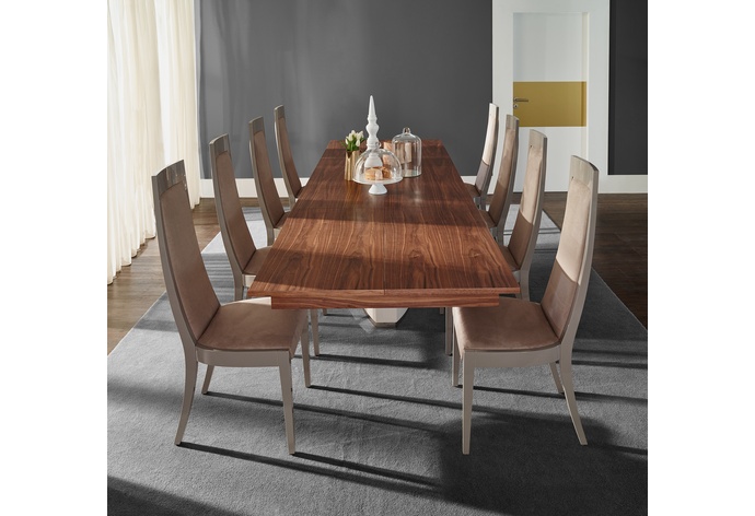 Mediale Rectangular Extension Dining Table w/ Valentino Base